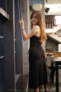 Sophisticated Elegance: Wan Ping in the Black Long Dress Collection [IESS] - image 59