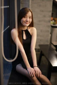 Sophisticated Elegance: Wan Ping in the Black Long Dress Collection [IESS] - image 23