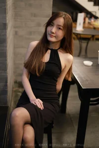 Sophisticated Elegance: Wan Ping in the Black Long Dress Collection [IESS] - image 50