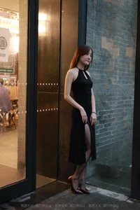 Sophisticated Elegance: Wan Ping in the Black Long Dress Collection [IESS] - image 25