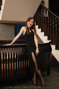 Sophisticated Elegance: Wan Ping in the Black Long Dress Collection [IESS] - image 39