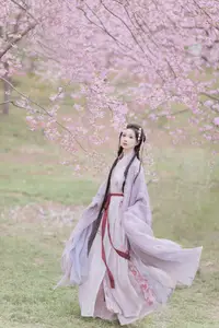 Ethereal Beauty: Qi Luo Sheng De Xiao Su Su Amidst Cherry Blossoms - YiTuYu Vol.8793 - image 5