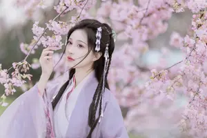 Ethereal Beauty: Qi Luo Sheng De Xiao Su Su Amidst Cherry Blossoms - YiTuYu Vol.8793 - image 2