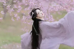 Ethereal Beauty: Qi Luo Sheng De Xiao Su Su Amidst Cherry Blossoms - YiTuYu Vol.8793 - image 9