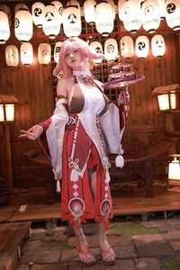 Enchanting Yae Miko Cosplay by Jiu Qu Jean - image 21