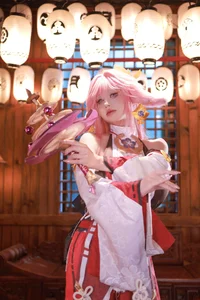Enchanting Yae Miko Cosplay by Jiu Qu Jean - image 17