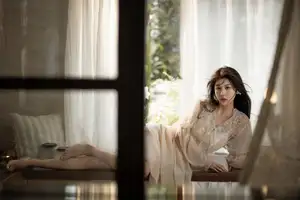 Etsuko's Enchanting Serenity: YiTuYu Vol.8580 Lace Nightwear in Soft Light. - image 13