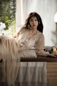 Etsuko's Enchanting Serenity: YiTuYu Vol.8580 Lace Nightwear in Soft Light. - image 4