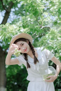 Elegant Summer Portraiture: Lin Miao Xin in YiTuYu Art Language Vol.9107 – Captured in Soft Sunlight and Natural Shadows - image 22