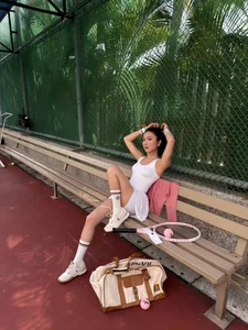 Streamer Mina Young Showcases Sporty Tennis Style and Active Lifestyle on the Court - image 7