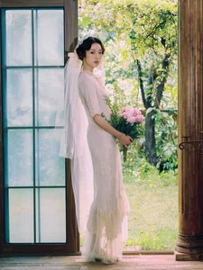 Elegant Lace Cheongsam Fashion: Art Language Vol.9356 featuring Model Meng – Timeless Retro Style Portrait Photography - image 1