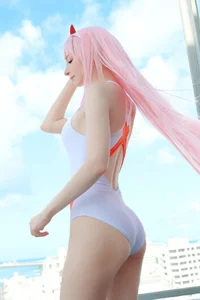 Dreamy Sky Vibes with Coser Peach Milky as Zero Two - image 13