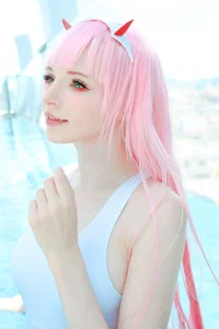 Dreamy Sky Vibes with Coser Peach Milky as Zero Two - image 0