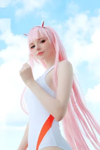 Dreamy Sky Vibes with Coser Peach Milky as Zero Two - image 10