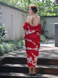 Jin Yun Xi Yuki: Enchanting Beauty in a Fiery Red Kimono, Captivating Every Gaze - XiuRen No.10683 - image 13