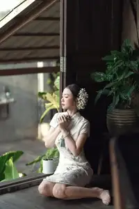 Timeless Grace: Vietnamese Woman in Modernized Ao Dai by a Serene Lotus Pond - image 17