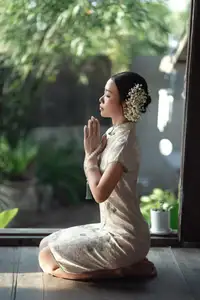 Timeless Grace: Vietnamese Woman in Modernized Ao Dai by a Serene Lotus Pond - image 8