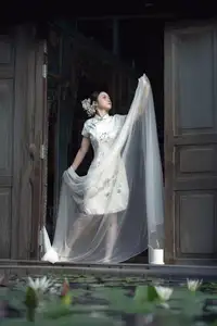 Timeless Grace: Vietnamese Woman in Modernized Ao Dai by a Serene Lotus Pond - image 18