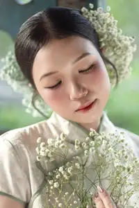 Timeless Grace: Vietnamese Woman in Modernized Ao Dai by a Serene Lotus Pond - image 1