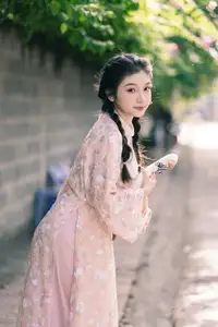 Gentle Smile in Sunlight: Girl, Goose, and a Peaceful Moment - image 3