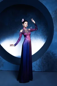 Ethereal Moon-Inspired Ao Dai: A Stunning Fusion of Vietnamese Tradition and Celestial Elegance - image 1