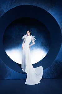 Ethereal Moon-Inspired Ao Dai: A Stunning Fusion of Vietnamese Tradition and Celestial Elegance - image 3