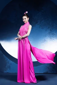Ethereal Moon-Inspired Ao Dai: A Stunning Fusion of Vietnamese Tradition and Celestial Elegance - image 9