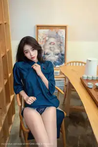 XingYan Star Face Vol.390 Shi An An: Alluring Eastern Charm in Mysterious Blue Cheongsam - image 13