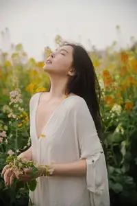 YiTuYu Vol.8614 Yi Yi: Enchanting Beauty Amidst Blooming Flowers - A Dreamy Vision - image 13