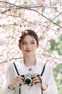 Spring Muse: Pure Elegance in JK Uniform Amidst Blossoms - image 31