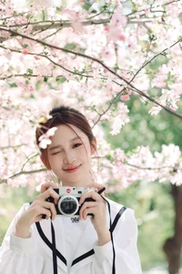 Spring Muse: Pure Elegance in JK Uniform Amidst Blossoms - image 18