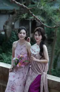 Enchanting Vietnamese Beauty: A Graceful Portrait in Modern Traditional Dress and Fan - image 6