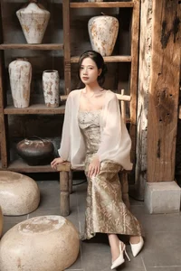 Serene Beauty and Artistic Soul in a Rustic Ceramic Setting - image 1