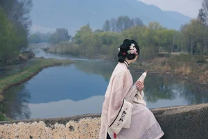 Timeless Elegance of Yi Ming in Art Language Vol.8869 - A Poetic Riverside Muse - image 2