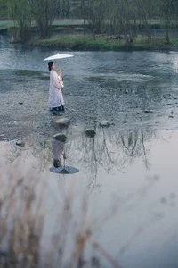 Timeless Elegance of Yi Ming in Art Language Vol.8869 - A Poetic Riverside Muse - image 8