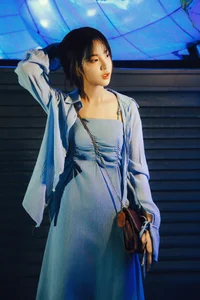 Elegant Moonlight Photography: YiTuYu Art Language Vol.9152 featuring Model Jian Xiao Cheng (44 High-Quality Images) - image 33