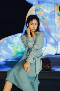 Elegant Moonlight Photography: YiTuYu Art Language Vol.9152 featuring Model Jian Xiao Cheng (44 High-Quality Images) - image 13