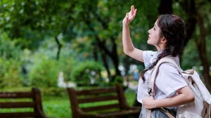 VGU No.142: Captivating Female Student in Uniform Captures Youthful Serenity - image 5