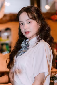 VGU No.142: Captivating Female Student in Uniform Captures Youthful Serenity - image 6