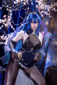 Coser Hoshilily as Azur Lane New Jersey: Enchanting Bunny Garden Beauty! - image 11