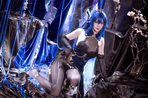 Coser Hoshilily as Azur Lane New Jersey: Enchanting Bunny Garden Beauty! - image 16