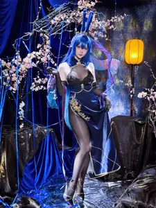 Coser Hoshilily as Azur Lane New Jersey: Enchanting Bunny Garden Beauty! - image 15