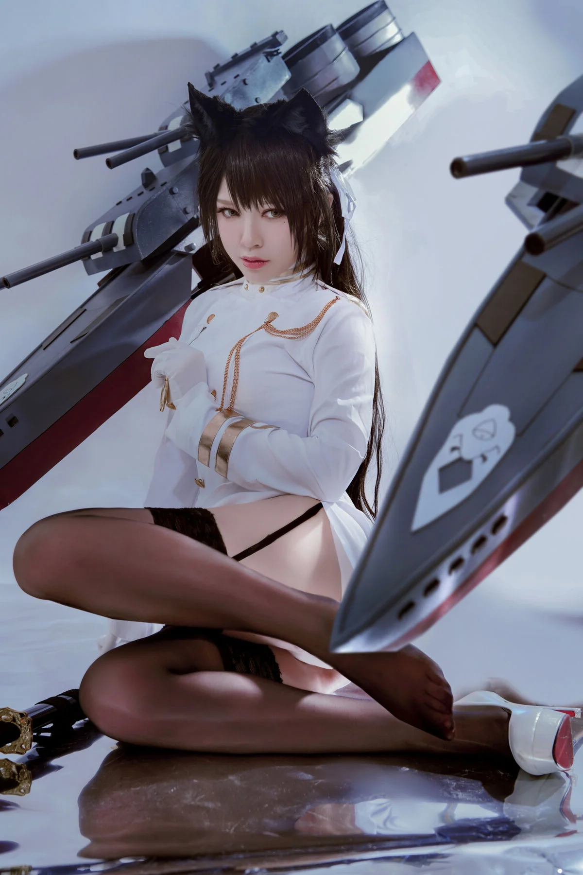 Ban Ban Zi Cosplay: Atago from Azur Lane 46P Photo Set