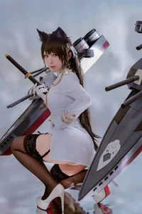 Ban Ban Zi Cosplay: Atago from Azur Lane 46P Photo Set - image 2