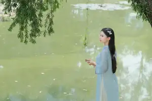 Elegant Vietnamese Maiden in Áo Dài Amidst Serene Nature's Embrace - image 14