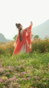 Ethereal Beauty: Xiao Shang Guan in Traditional Attire Amidst Gesang Flowers - YiTuYu Vol.8642 - image 14