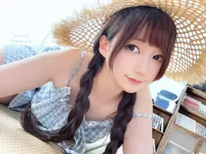 NAGISA: Charming Summer Vibes with Straw Hat & Gingham Dress - Part03 Exclusive - image 1