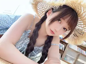 NAGISA: Charming Summer Vibes with Straw Hat & Gingham Dress - Part03 Exclusive - image 7
