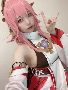 Coser Rizuna's Yae Miko Cosplay (91P) - Captivating Beauty from Genshin Impact - image 16