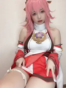 Coser Rizuna's Yae Miko Cosplay (91P) - Captivating Beauty from Genshin Impact - image 15